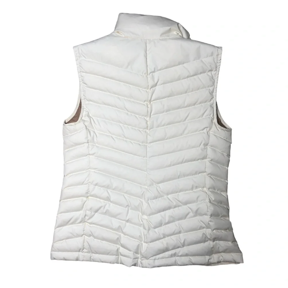 Talbots Puffer Vest Ivory Collar Extra Small